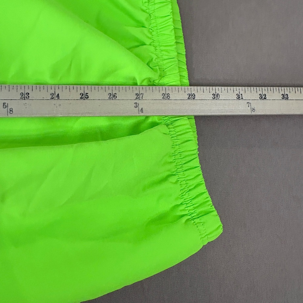 Surf Style Windbreaker Mens XL Neon Green Interplanetary Bodywear 1/4 Zip 90s - Picture 5 of 6